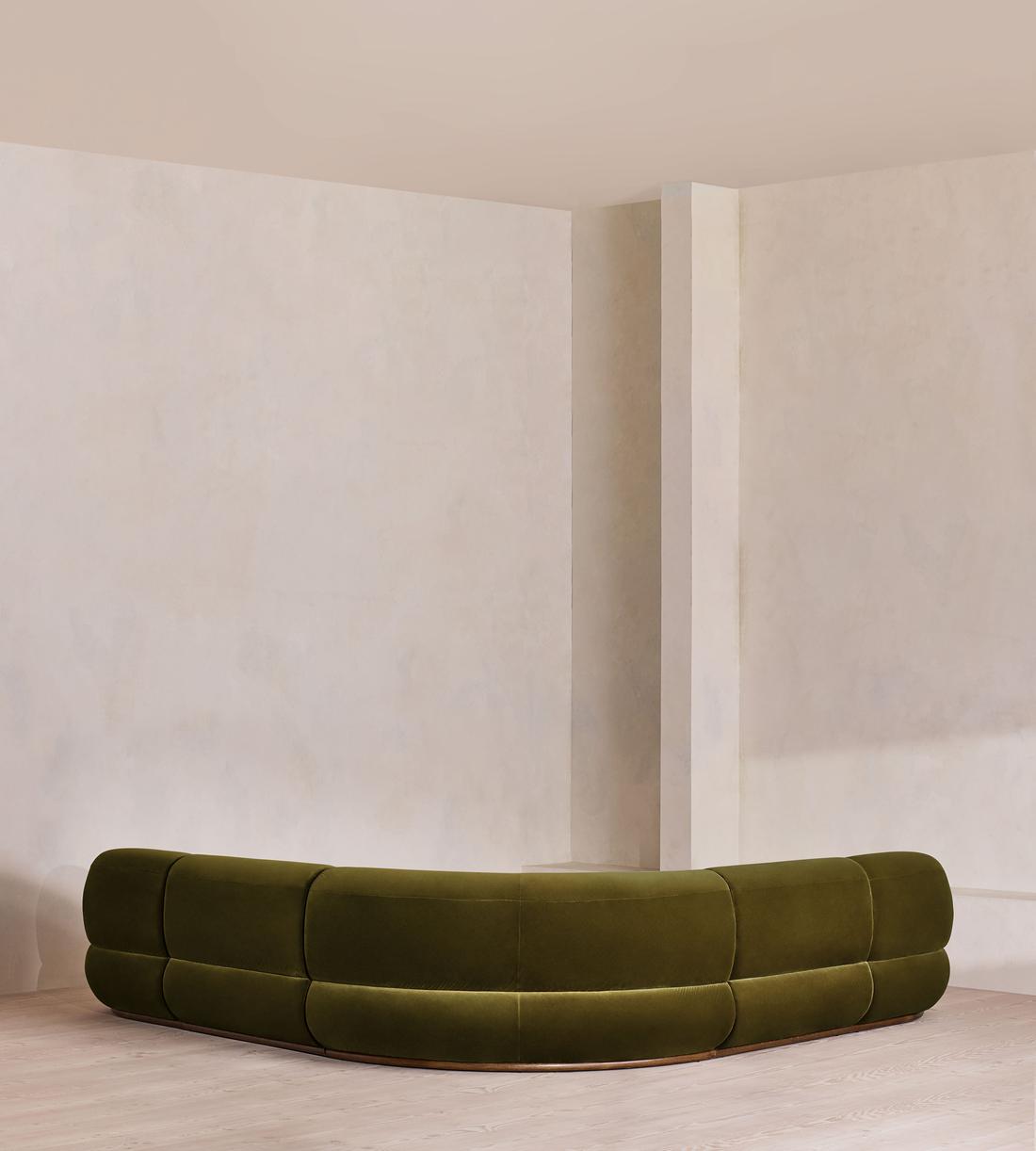 Edison Modular Sofa - Corner Sofa - Velvet - Olive UK - Images - Image 3