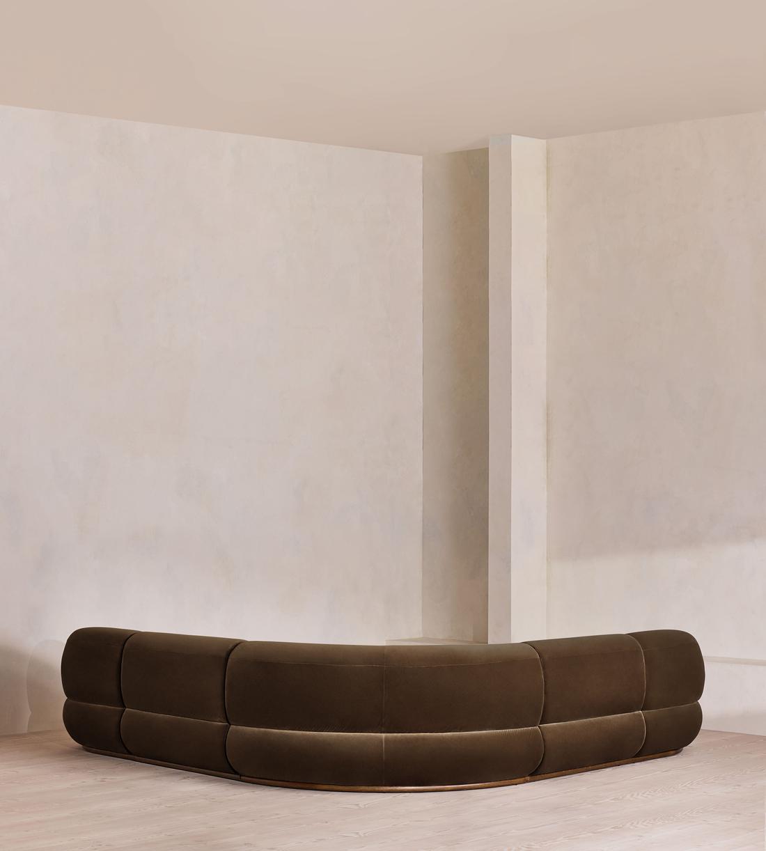 Edison Modular Sofa - Corner Sofa - Velvet - Chocolate UK - Images - Image 5