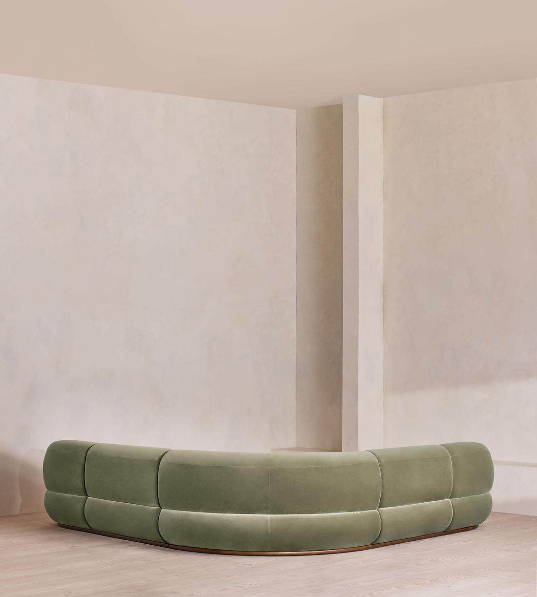 Edison Modular Sofa - Corner Sofa - Velvet - Seafoam UK - Images - Image 3