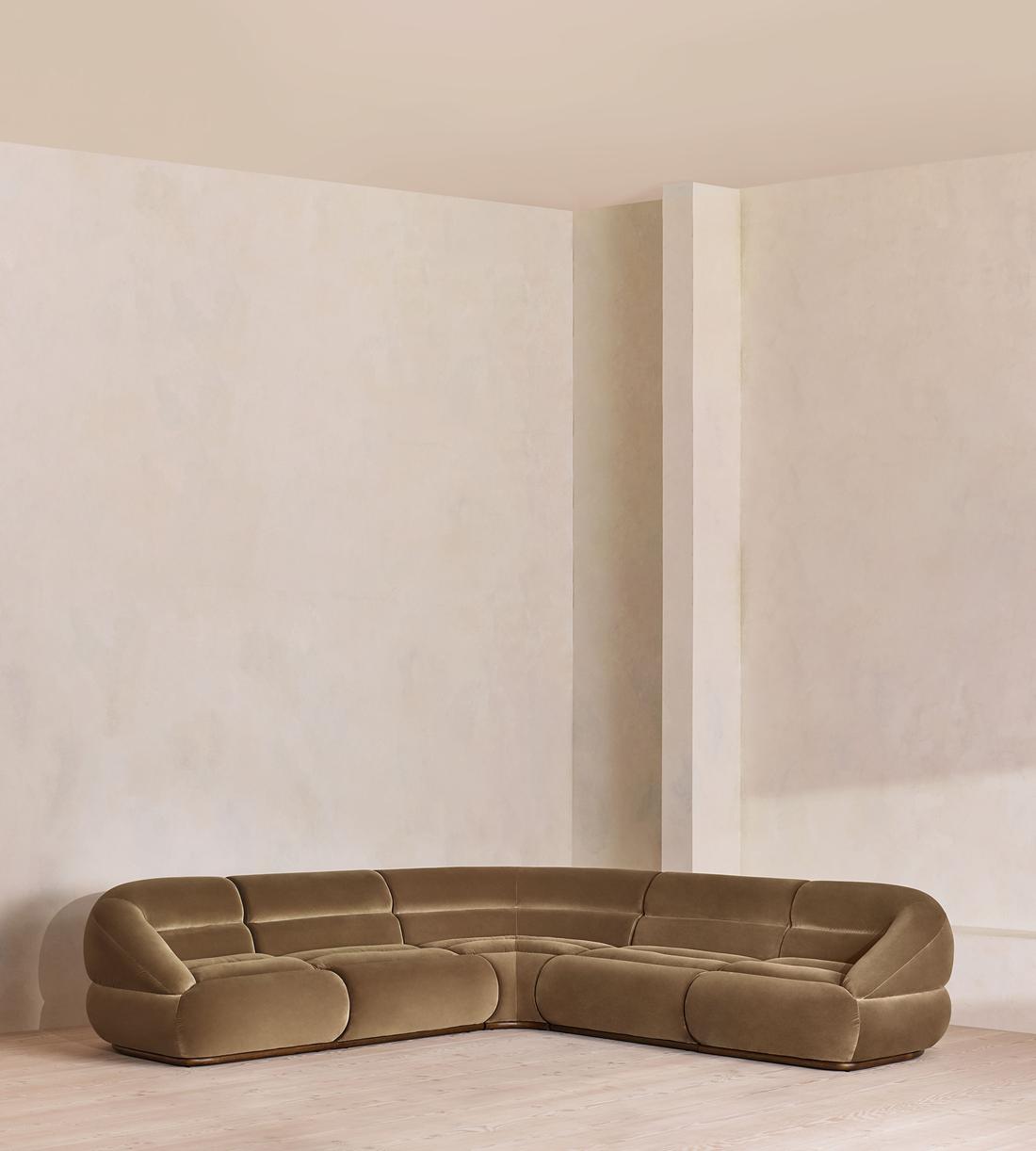 Edison Modular Sofa - Corner Sofa - Velvet - Truffle UK - Listing - Image 1