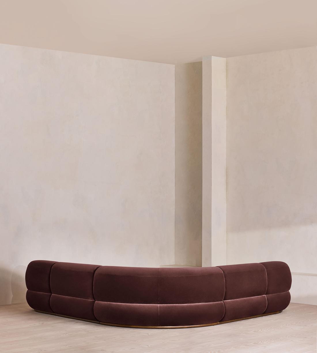 Edison Modular Sofa - Corner Sofa - Velvet - Aubergine UK - Images - Image 3