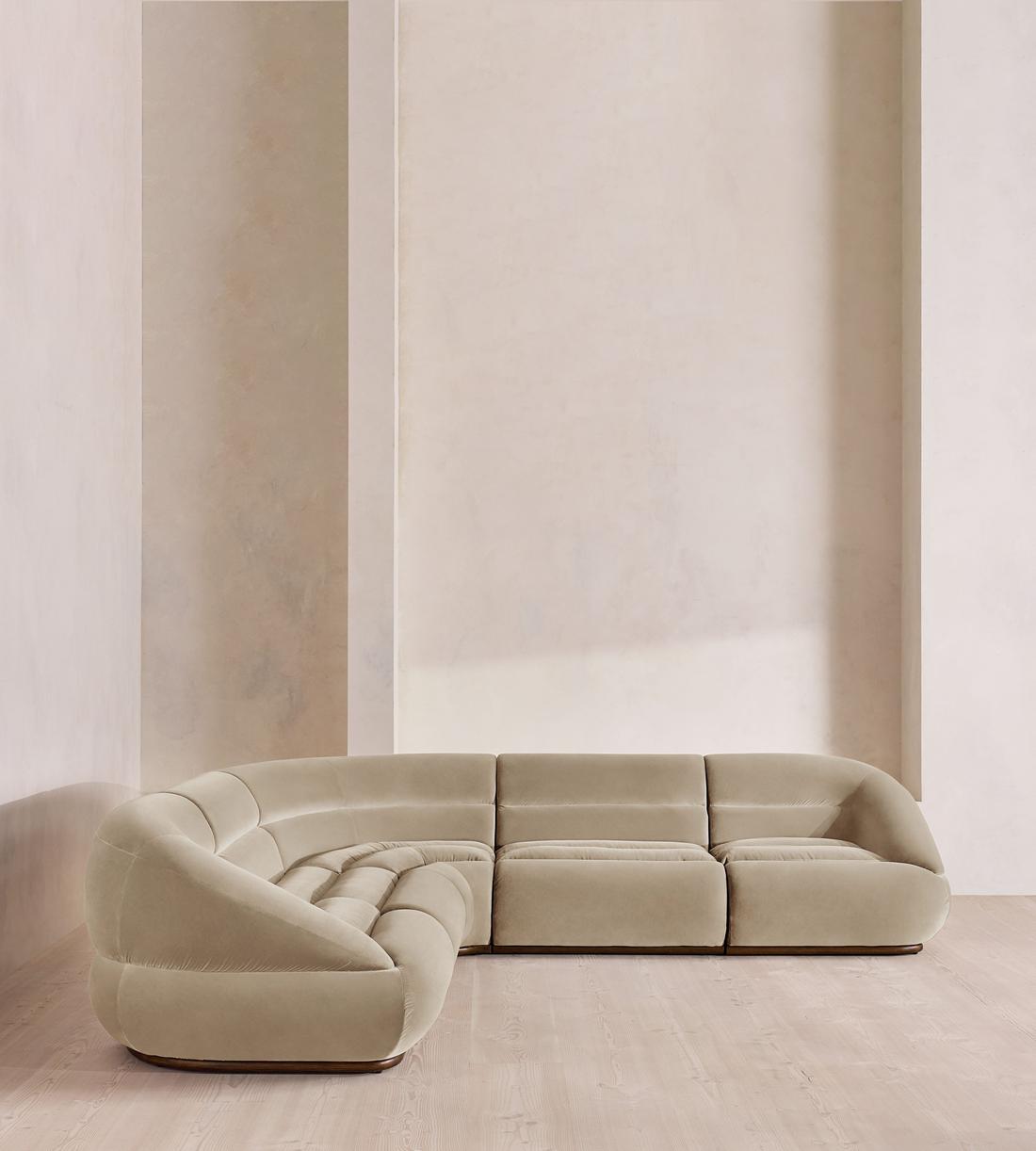 Edison Modular Sofa - Corner Sofa - Velvet - Oyster UK - Listing - Image 2