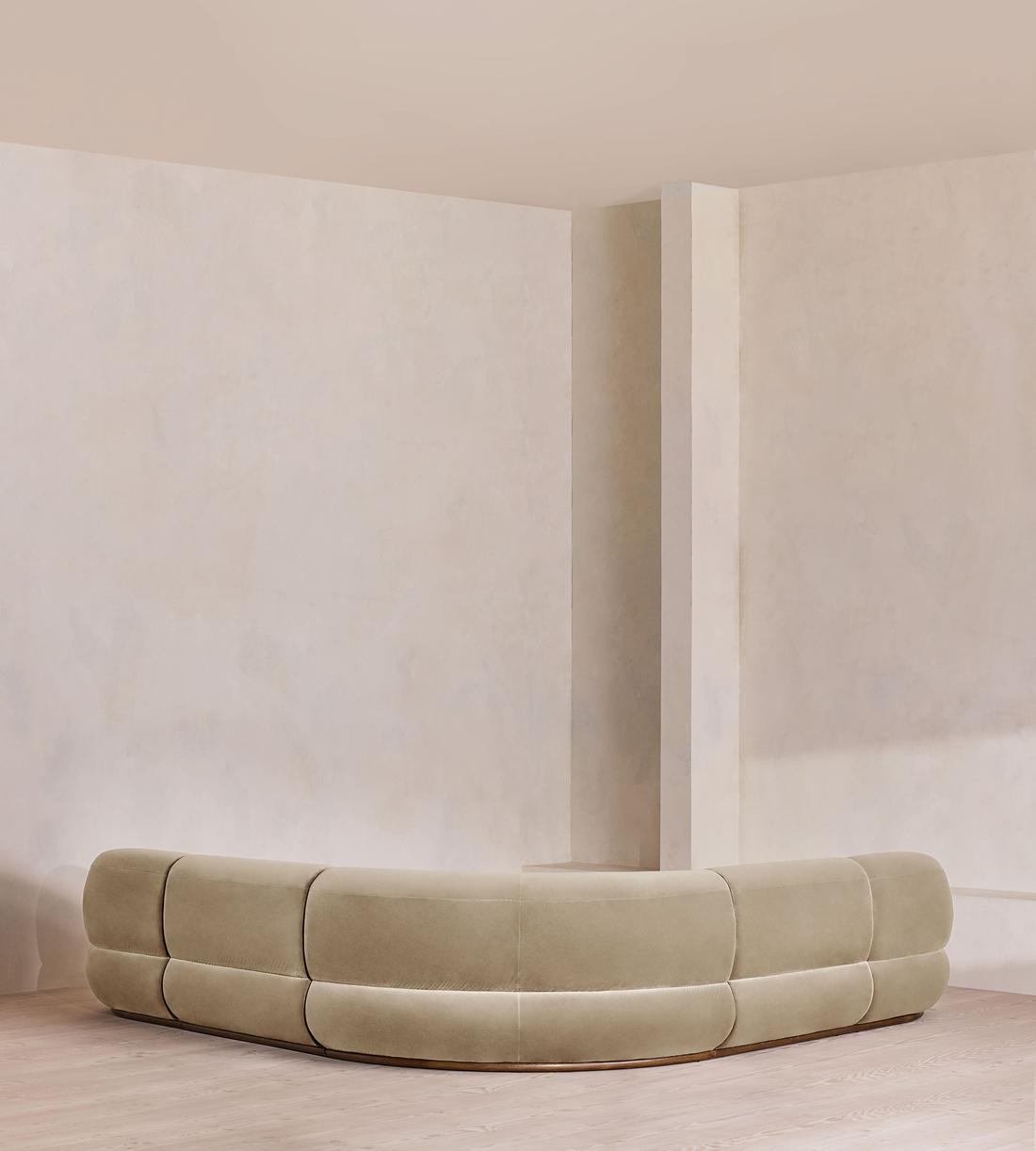 Edison Modular Sofa - Corner Sofa - Velvet - Oyster UK - Images - Image 3