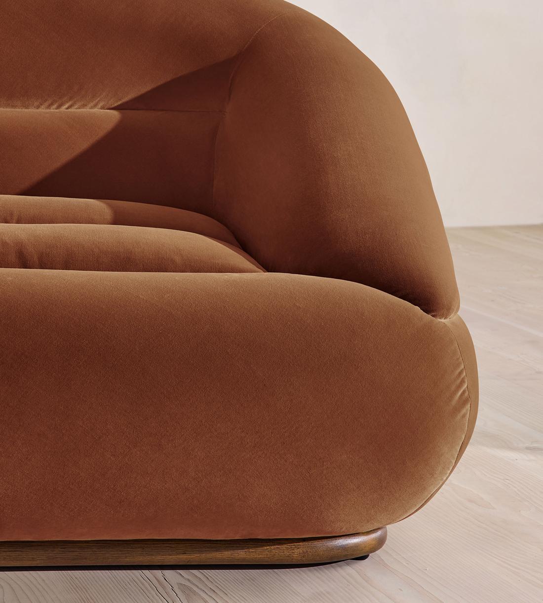 Edison Sectional Sofa - Corner Sofa - Velvet - Cinnamon US - Images - Image 4