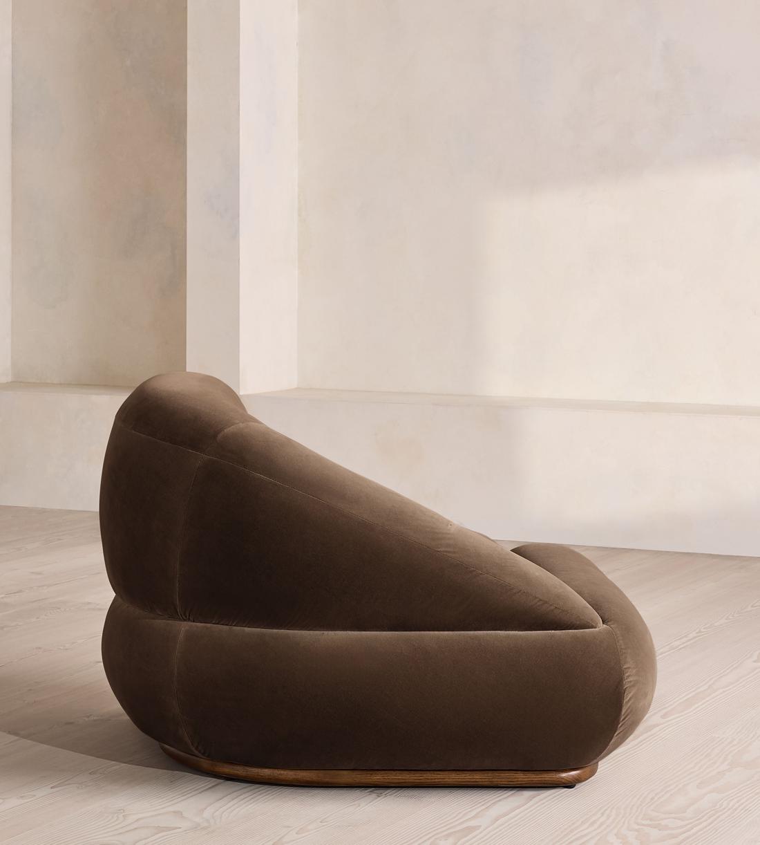 Edison Modular Sofa - Left Arm Module - Velvet - Chocolate - UK - Image 3