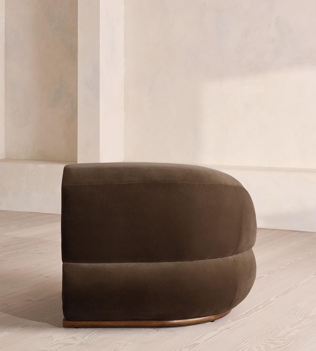 Edison Modular Sofa - Left Arm Module - Velvet - Chocolate - UK - Image 4