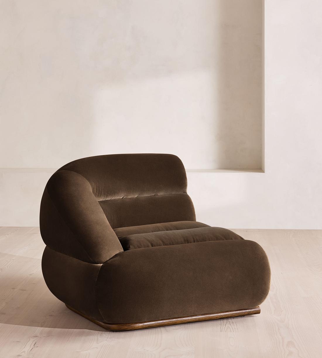 Edison Sectional Sofa - Corner Module - Velvet - Chocolate - US - Image 2