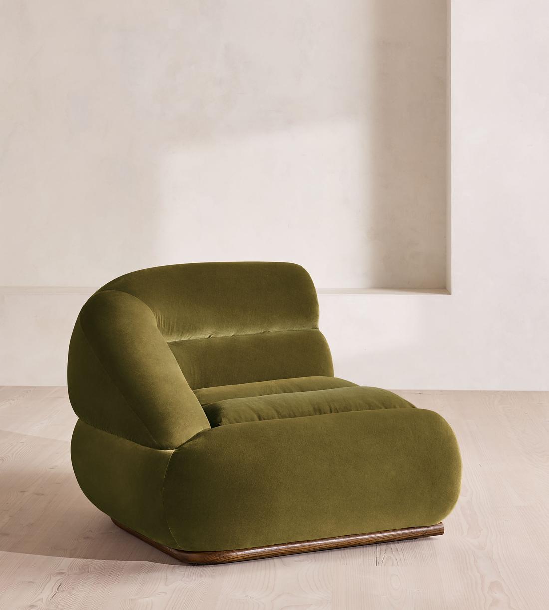 Edison Modular Sofa - Corner Module - Velvet - Olive - UK - Image 2