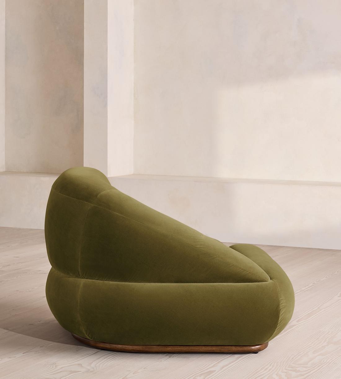 Edison Modular Sofa - Left Arm Module - Velvet - Olive - UK - Image 3