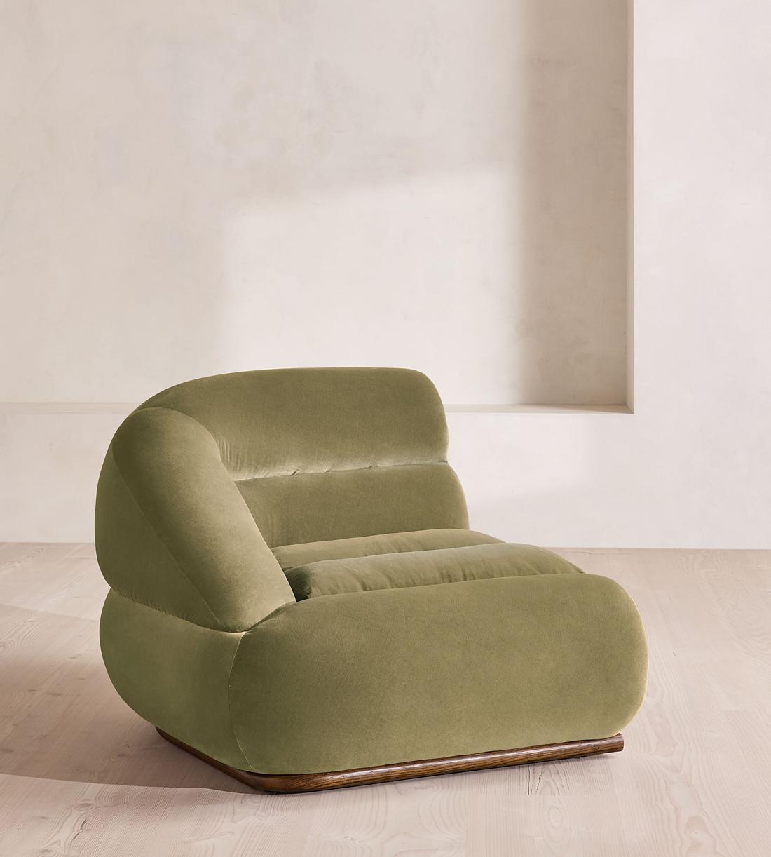 Edison Sectional Sofa - Corner Module - Velvet - Lichen - US - Image 2