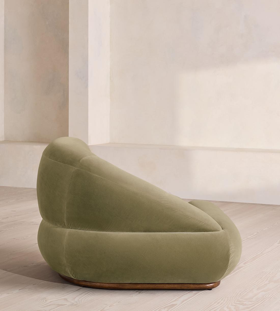 Edison Sectional Sofa - Left Arm Module - Velvet - Lichen - US - Image 3