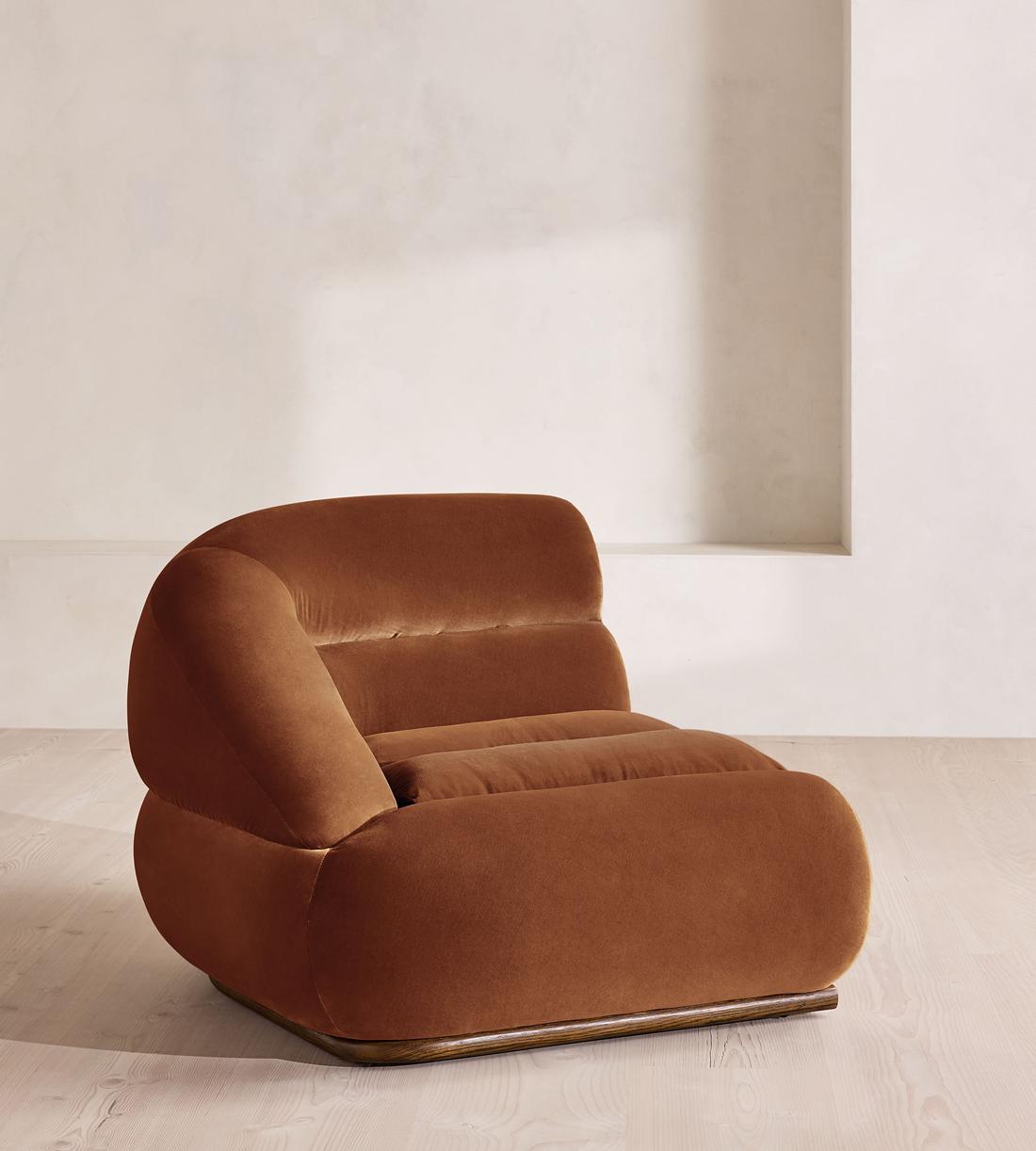Edison Sectional Sofa - Corner Module - Velvet - Cinnamon - US - Image 2