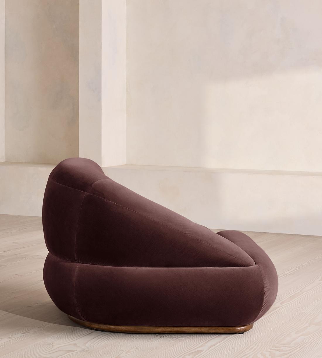 Edison Modular Sofa - Corner Module - Velvet - Aubergine - UK - Image 3