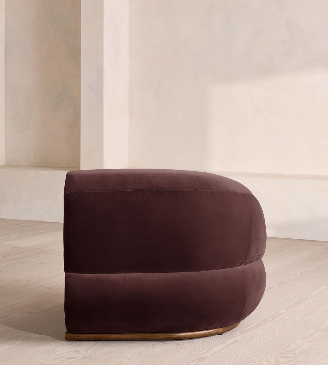 Edison Sectional Sofa - Corner Module - Velvet - Aubergine - US - Image 4