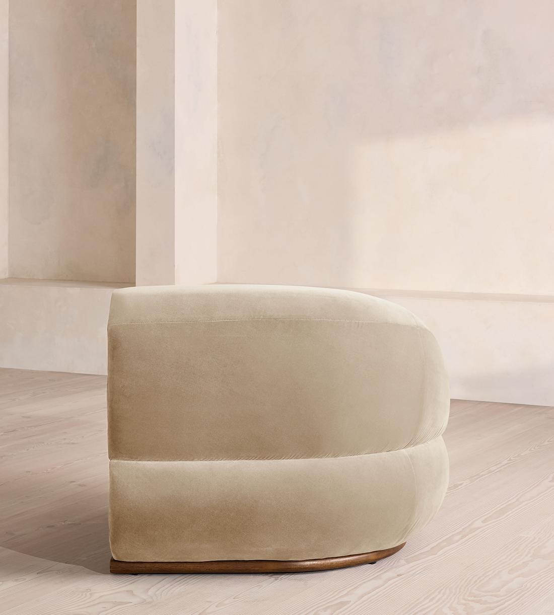 Edison Sectional Sofa - Left Arm Module - Velvet - Oyster - US - Image 4