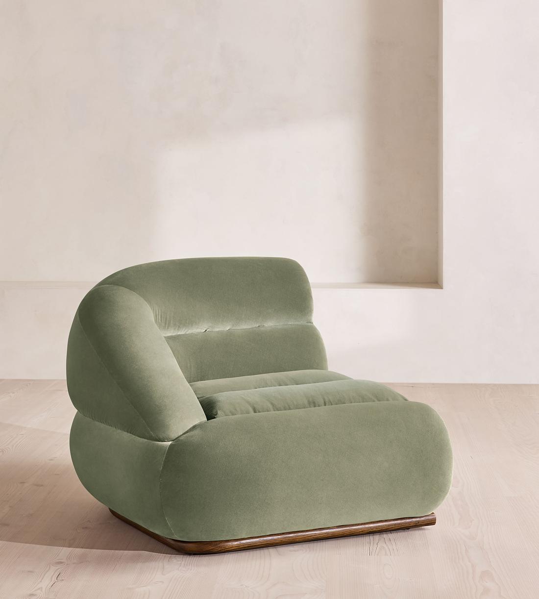 Edison Sectional Sofa - Corner Module - Velvet - Seafoam - US - Image 2