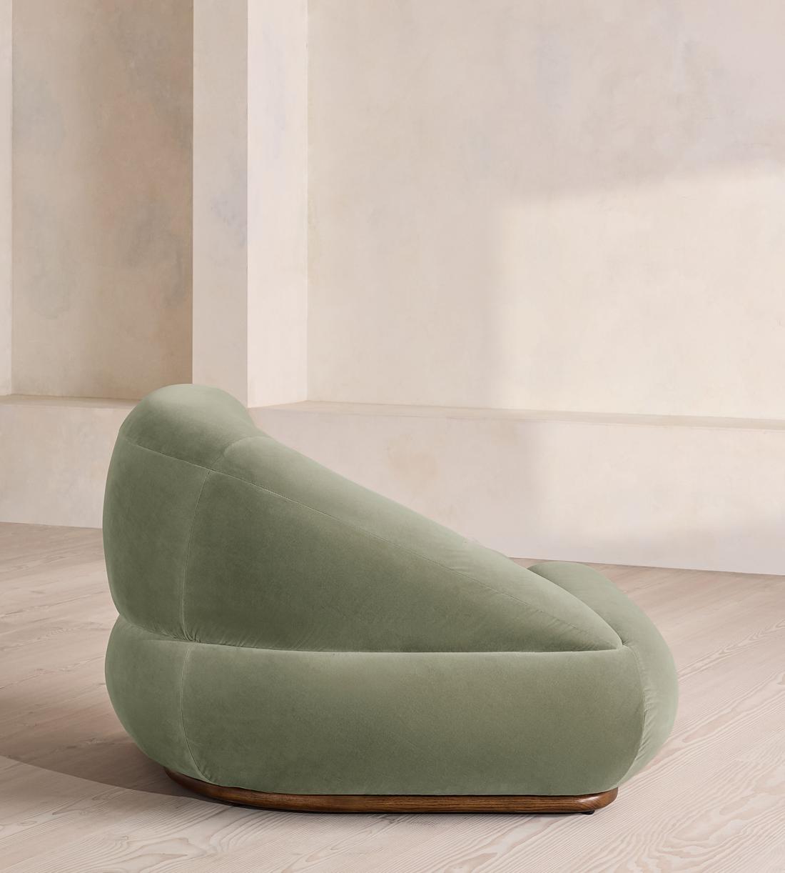 Edison Sectional Sofa - Corner Module - Velvet - Seafoam - US - Image 3