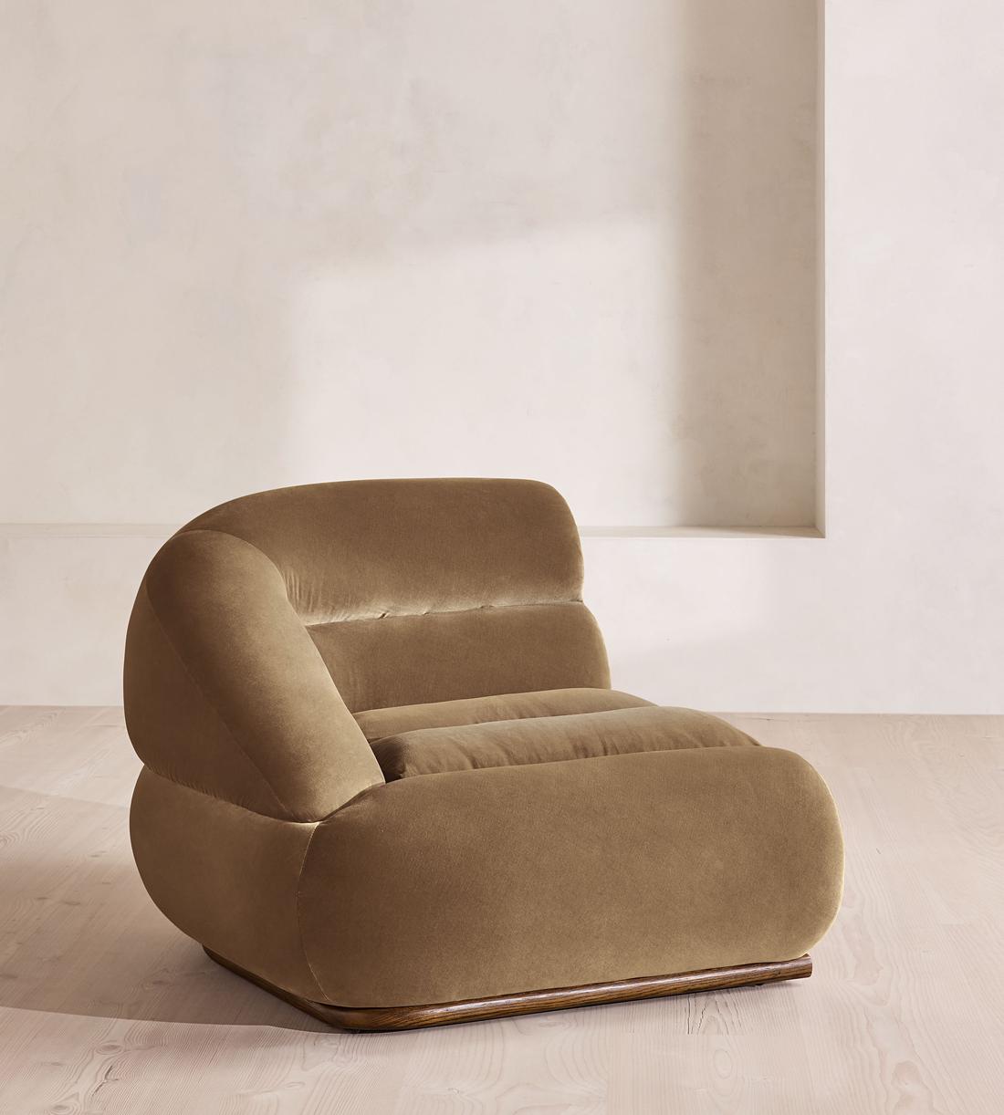 Edison Modular Sofa - Corner Module - Velvet - Truffle - UK - Image 2