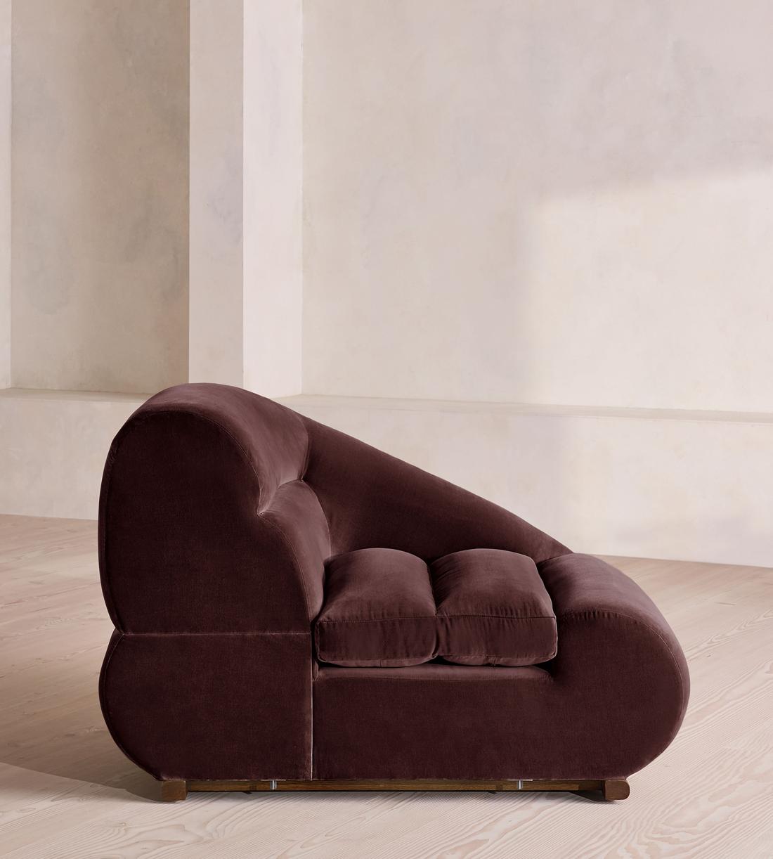Edison Sectional Sofa - Corner Module - Velvet - Aubergine - US - Image 6