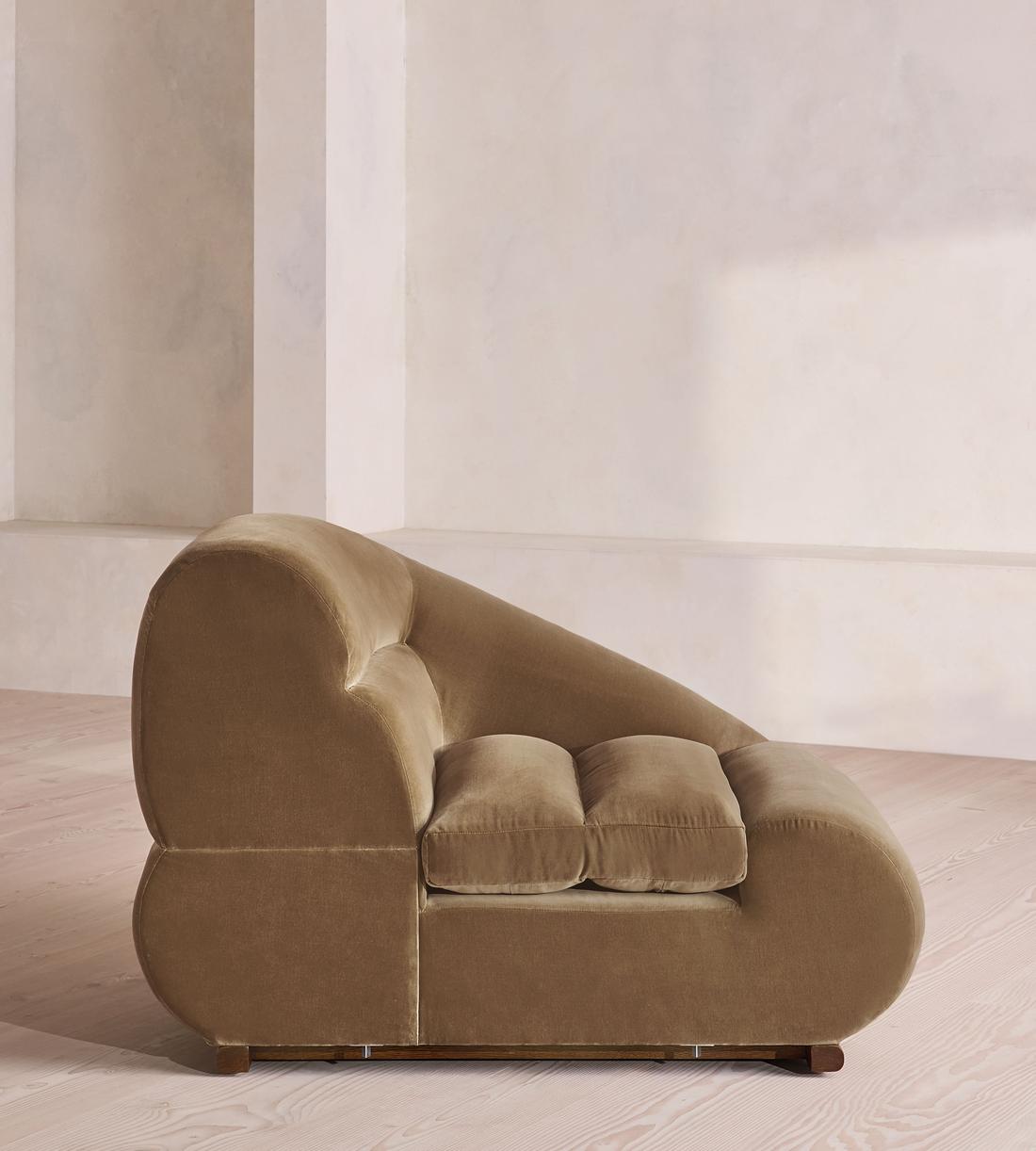 Edison Sectional Sofa - Left Arm Module - Velvet - Truffle - US - Image 6