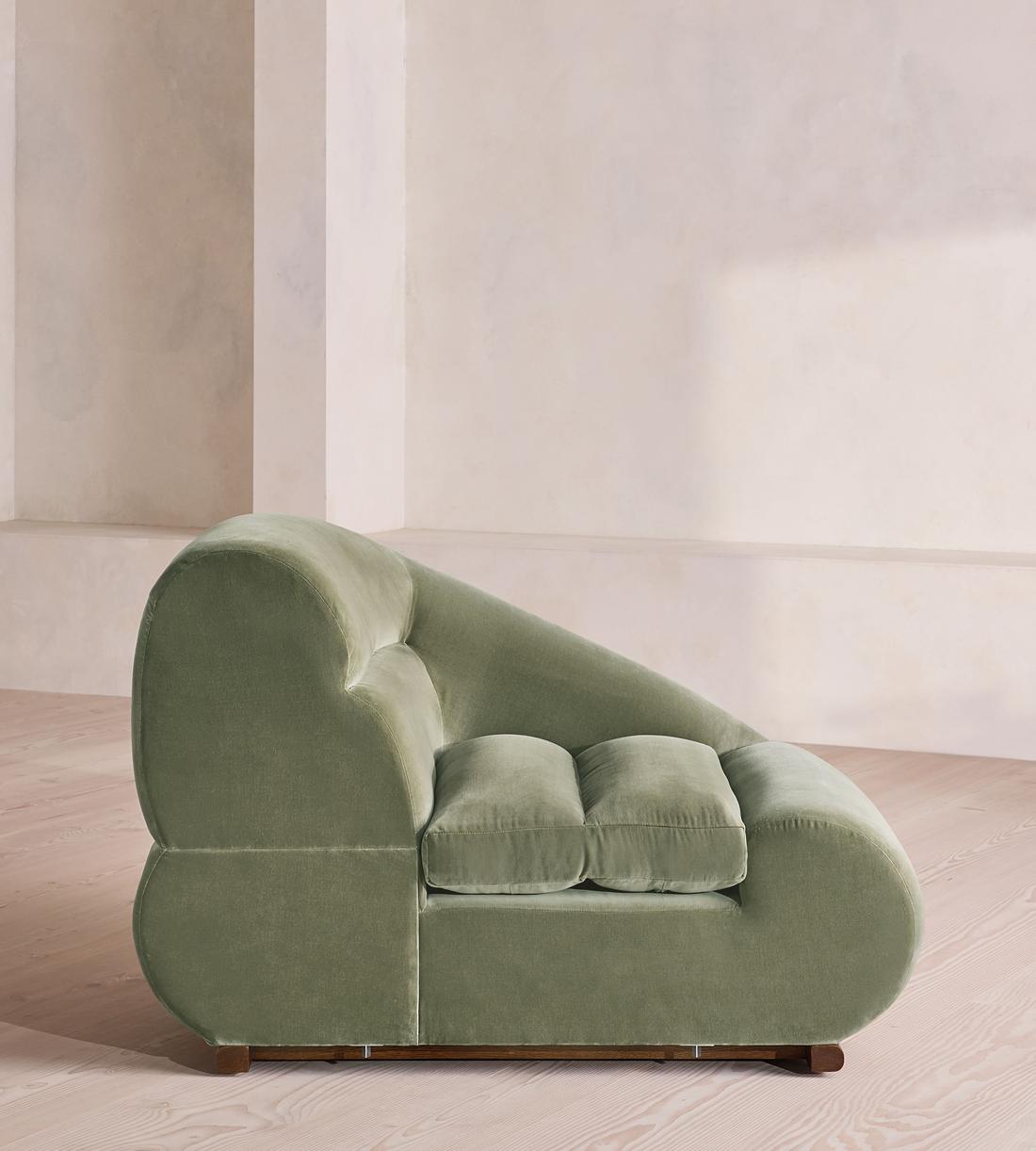 Edison Sectional Sofa - Corner Module - Velvet - Seafoam - US - Image 6