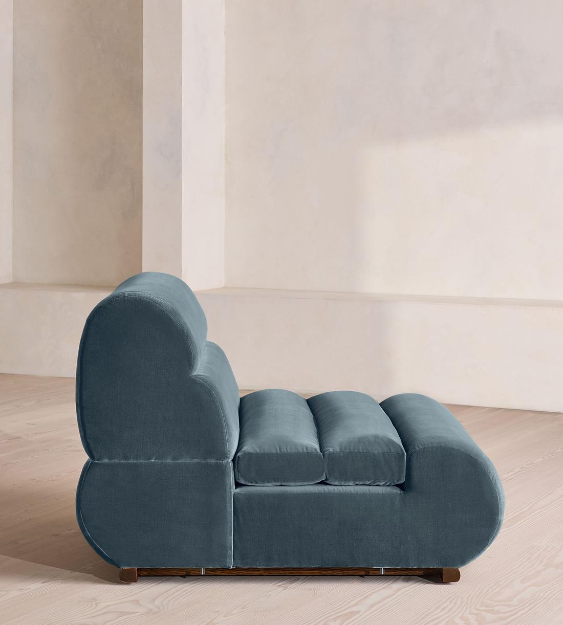Edison Sectional Sofa - Corner Module - Velvet - Grey Blue - US - Image 7