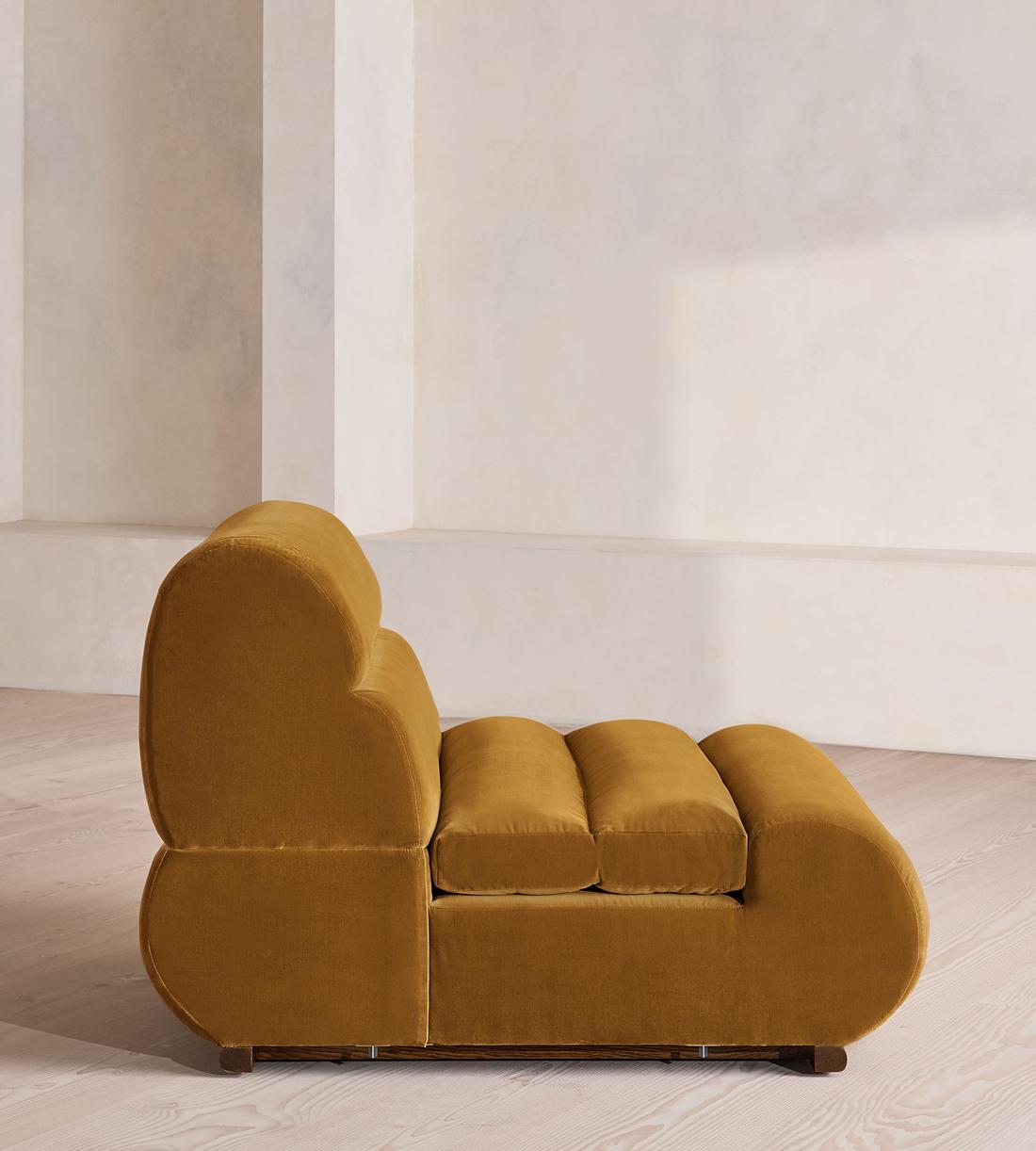 Edison Modular Sofa - Corner Module - Velvet - Mustard - UK - Image 7