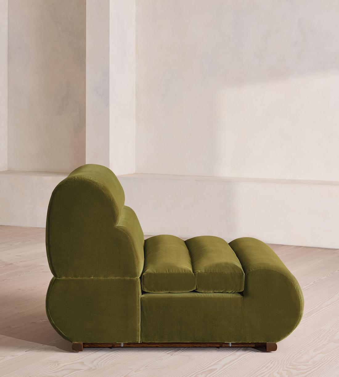 Edison Sectional Sofa - Corner Module - Velvet - Olive - US - Image 7