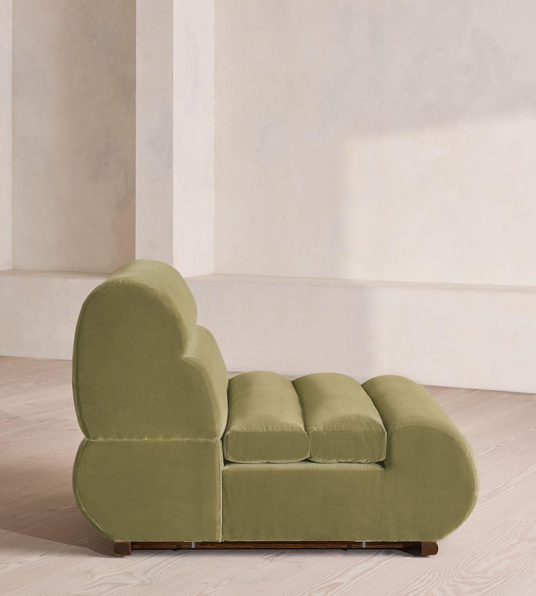 Edison Modular Sofa - Corner Module - Velvet - Grey Blue - UK - Image 7