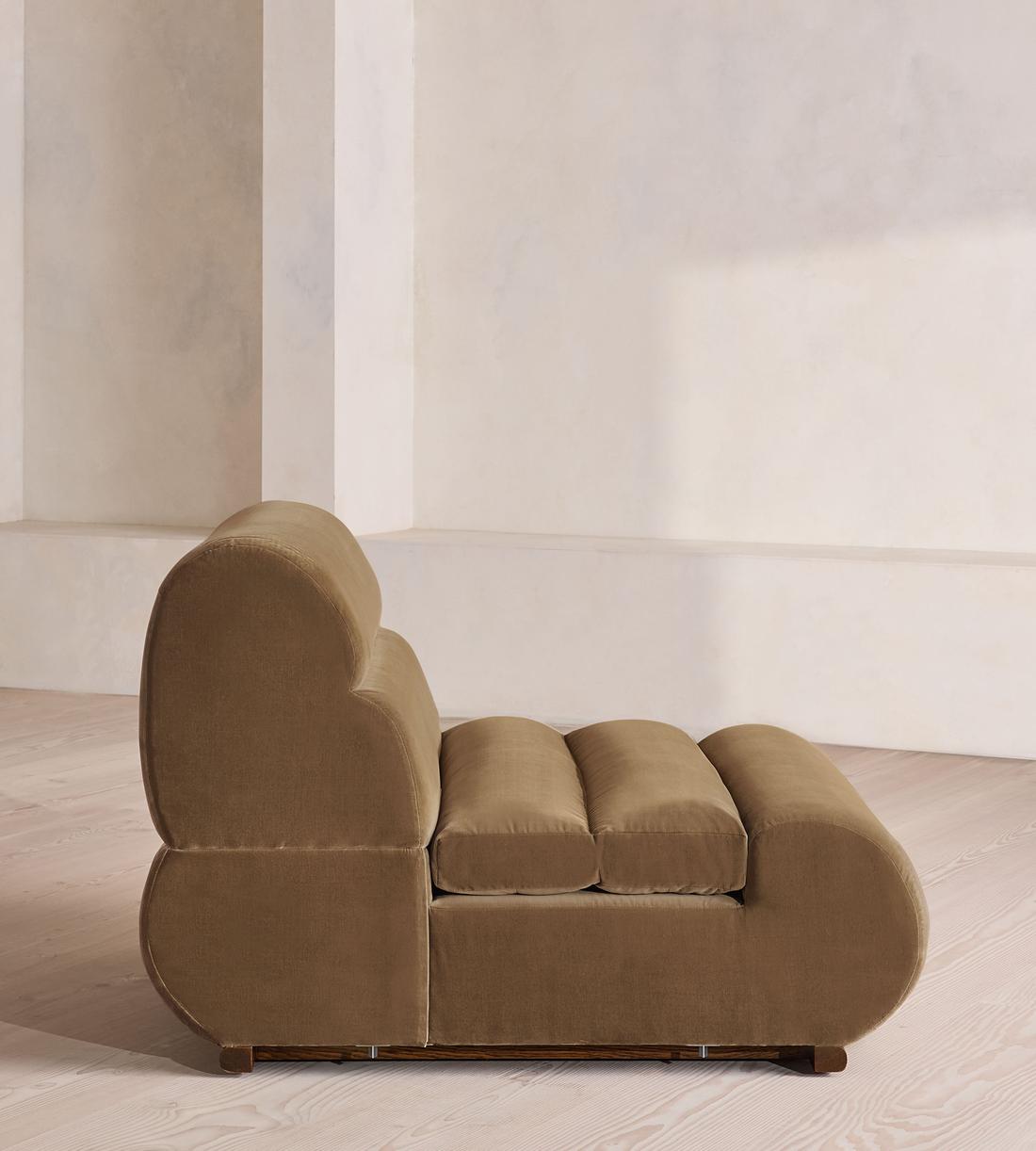 Edison Sectional Sofa - Left Arm Module - Velvet - Truffle - US - Image 7
