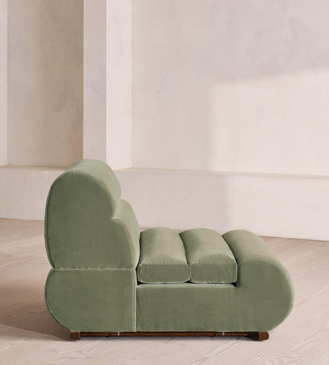 Edison Sectional Sofa - Corner Module - Velvet - Seafoam - US - Image 7