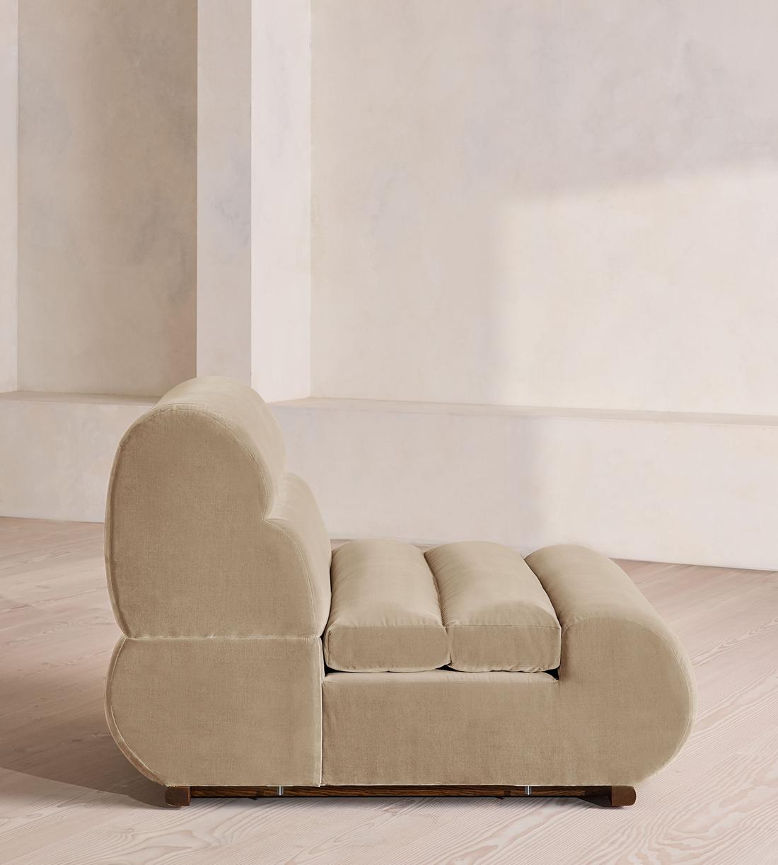 Edison Sectional Sofa - Left Arm Module - Velvet - Oyster - US - Image 7