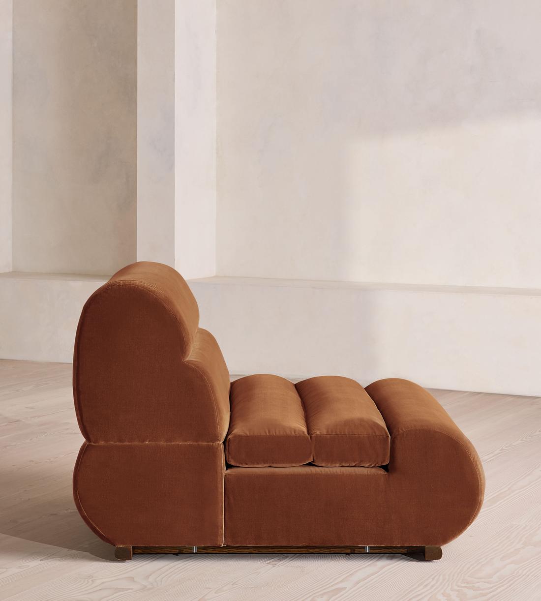 Edison Sectional Sofa - Corner Module - Velvet - Cinnamon - US - Image 7