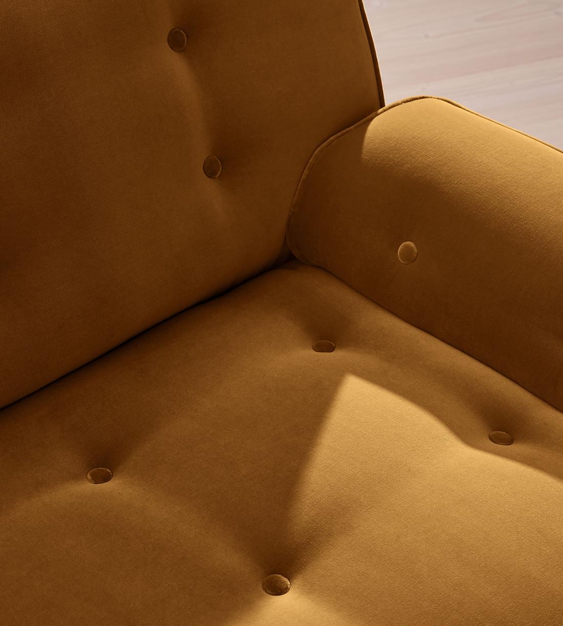 Elowen Sectional Sofa - L-Shape Sofa - Velvet - Mustard US - Images - Image 4
