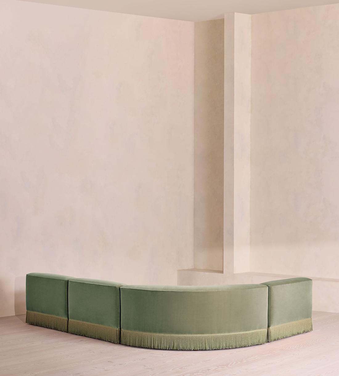 Elowen Modular Sofa - L-Shape Sofa - Velvet - Seafoam - UK - Images - Image 3
