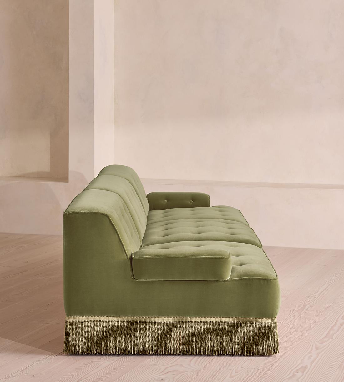 Elowen Modular Sofa - Four Seater - Velvet - Lichen UK - Images - Image 5