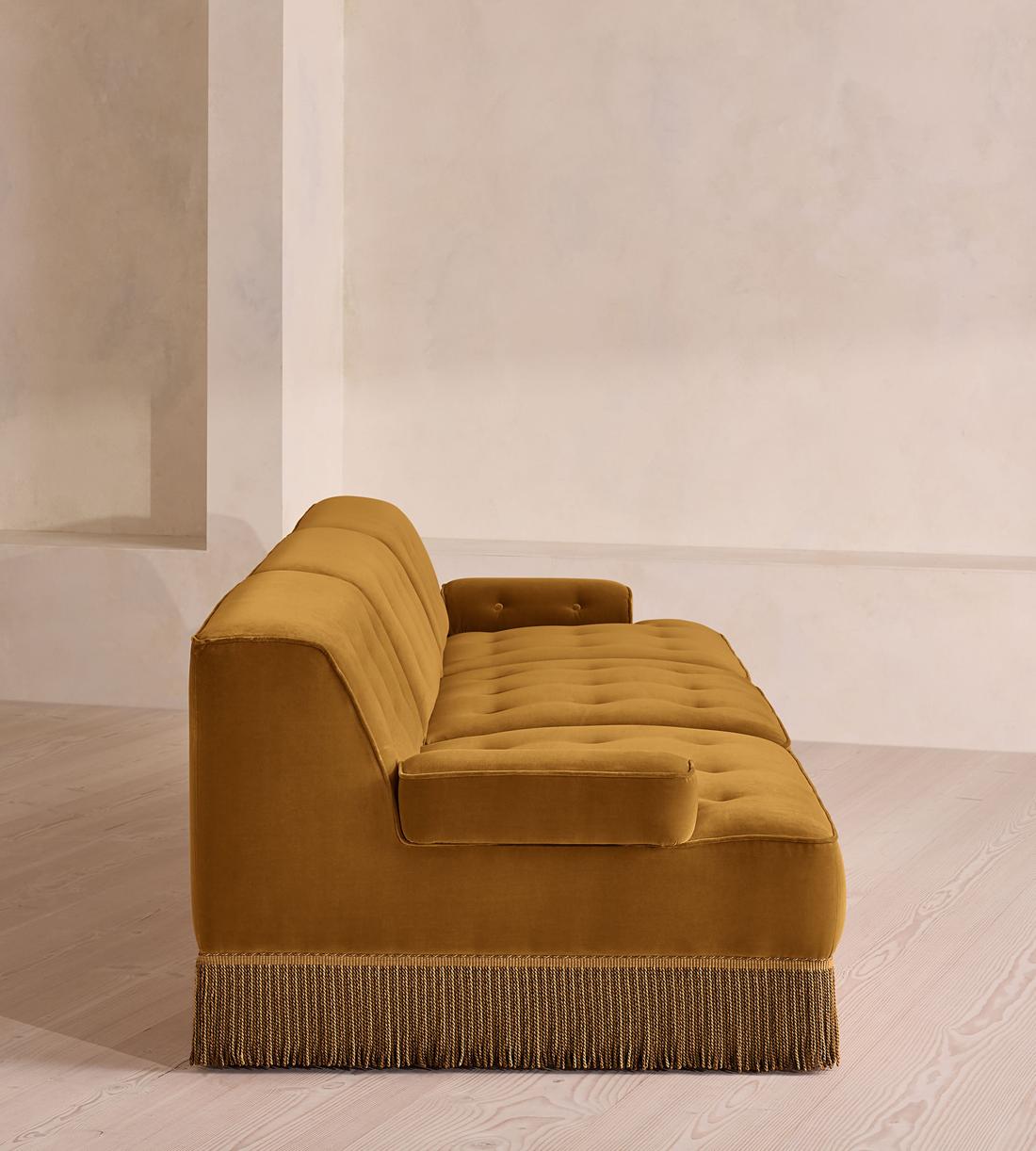 Elowen Modular Sofa - Four Seater - Velvet - Mustard UK - Images - Image 3