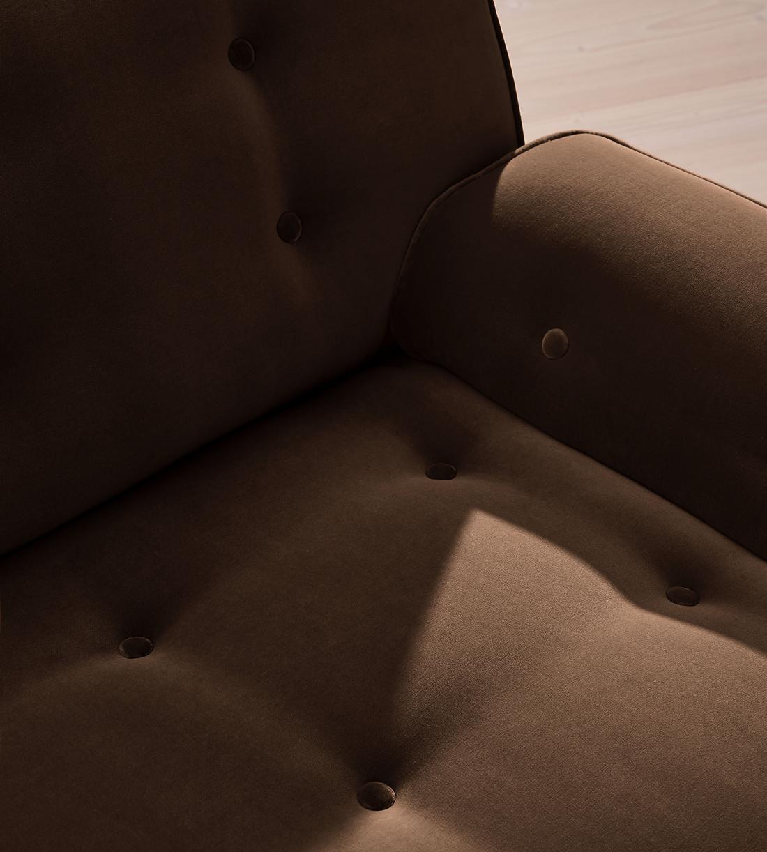 Elowen Sectional Sofa - Four Seater - Velvet - Chocolate US - Images - Image 5