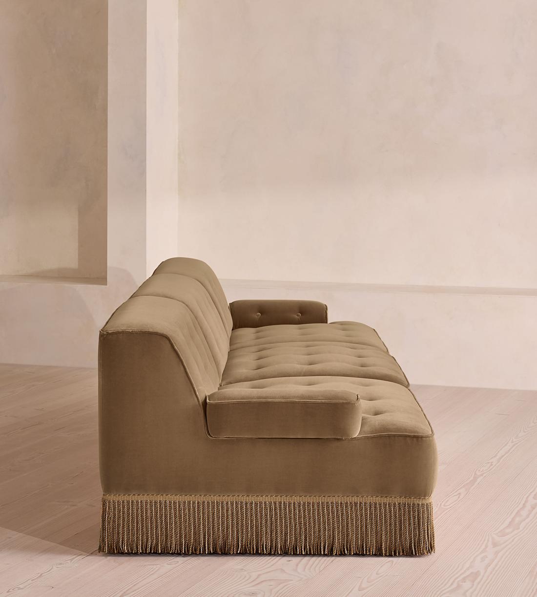 Elowen Modular Sofa - Four Seater - Velvet - Truffle - UK - Images - Image 3