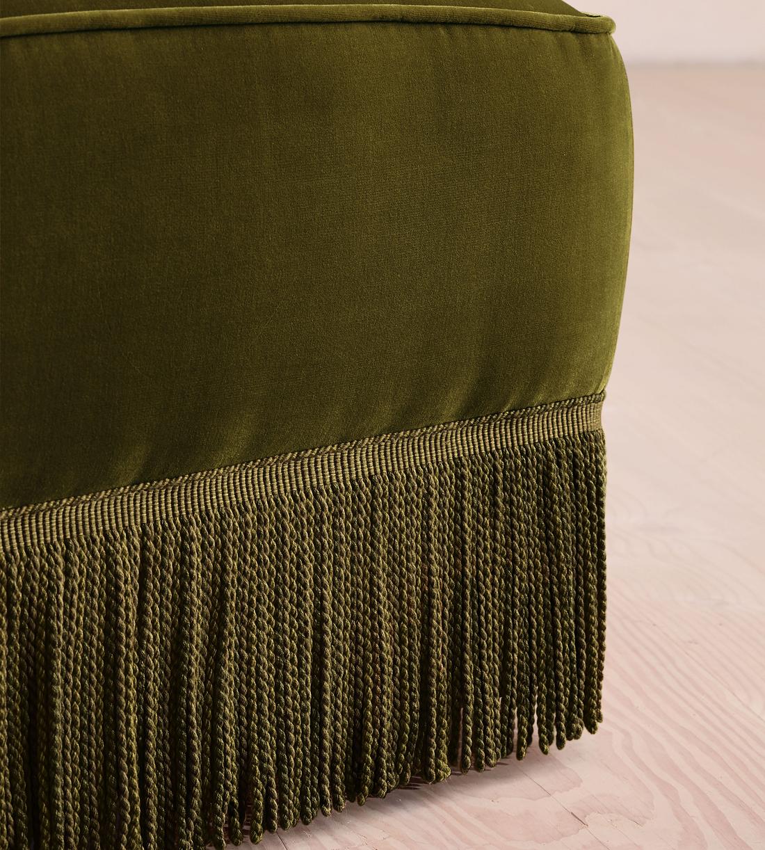 Elowen Ottoman - Velvet - Olive - US - Image 5