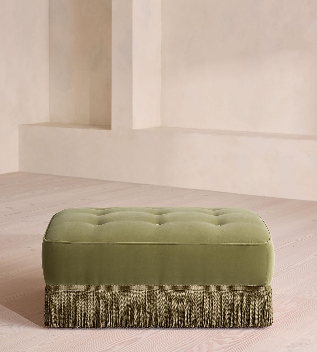 Elowen Ottoman - Velvet - Lichen - UK - Listing - Image 2