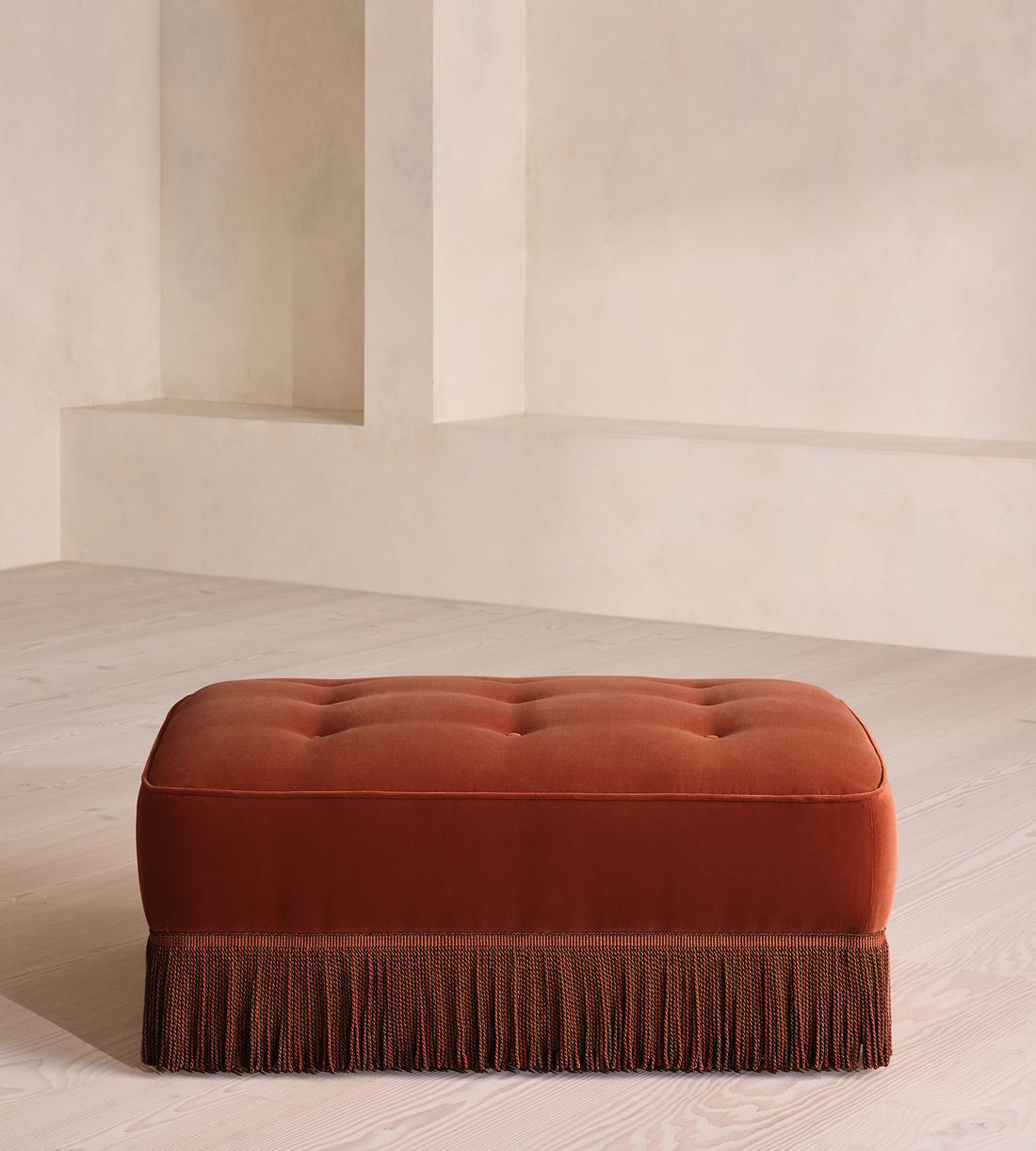 Elowen Ottoman - Velvet - Rust - US - Image 2