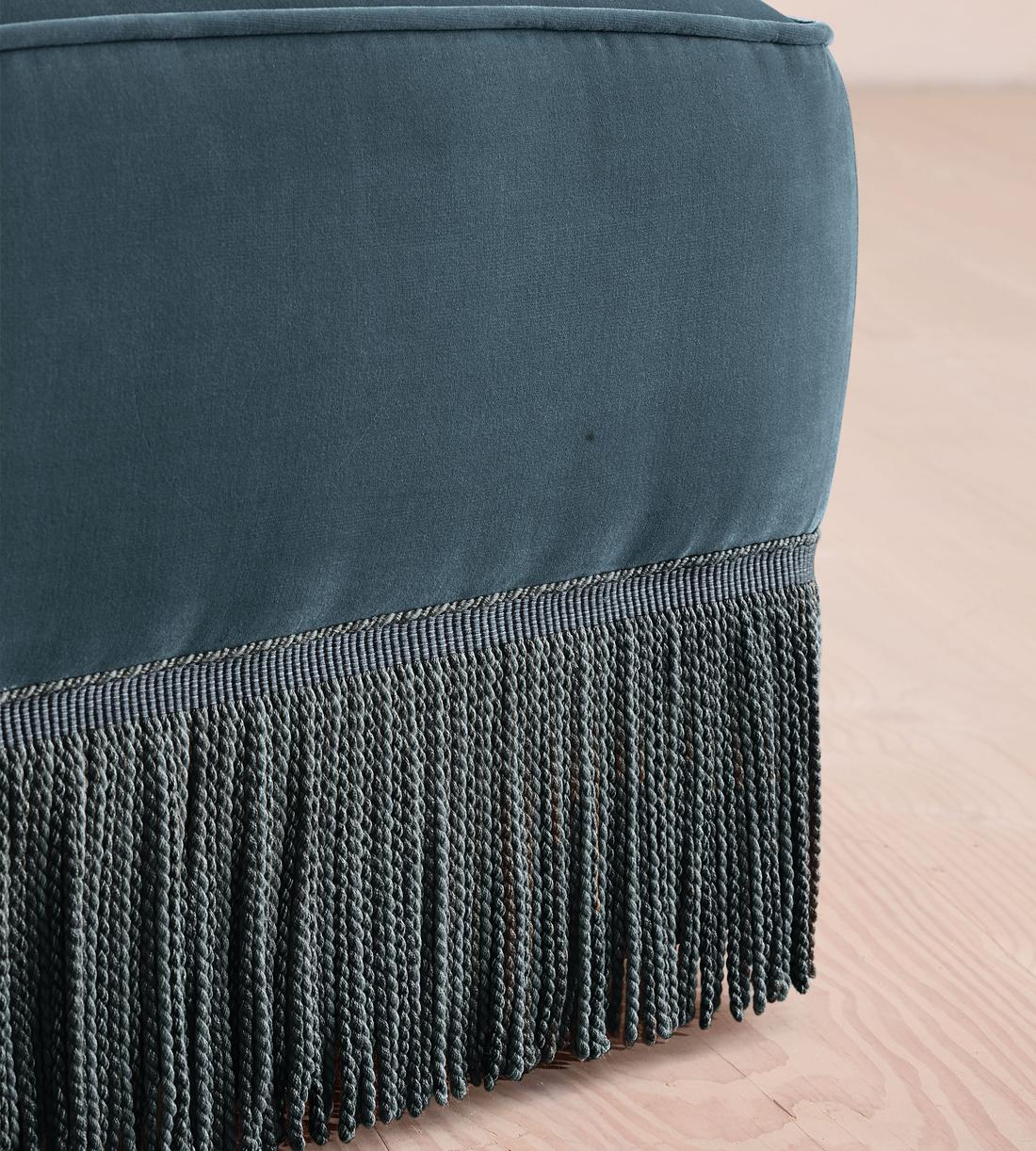 Elowen Ottoman - Velvet - Grey Blue - UK - Images - Image 5