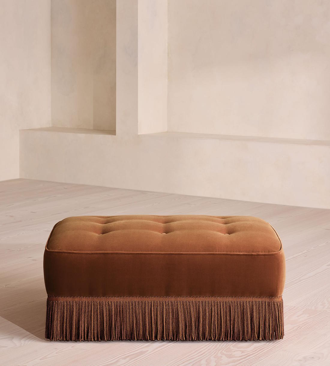 Elowen Ottoman - Velvet - Cinnamon - UK - Listing - Image 2