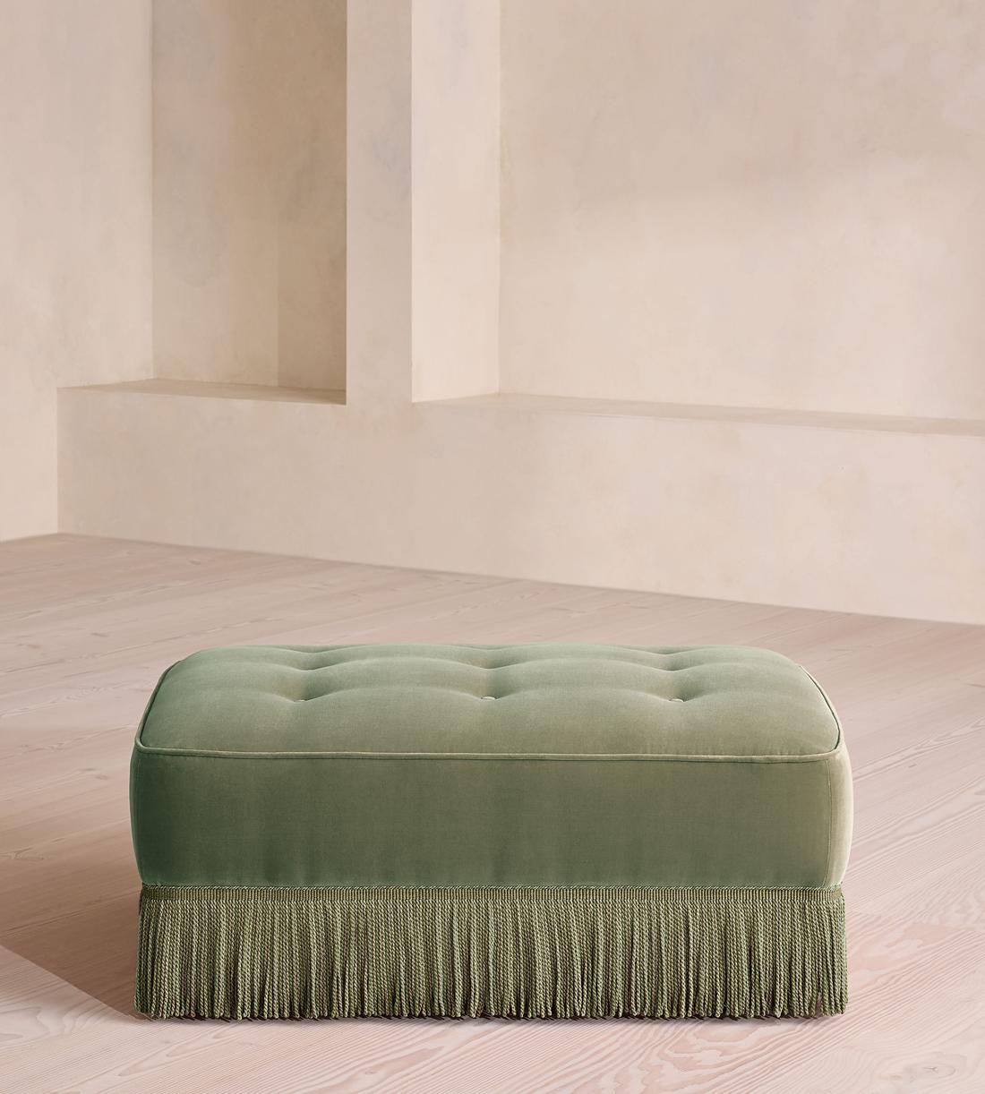 Elowen Ottoman - Velvet - Seafoam - UK - Listing - Image 2