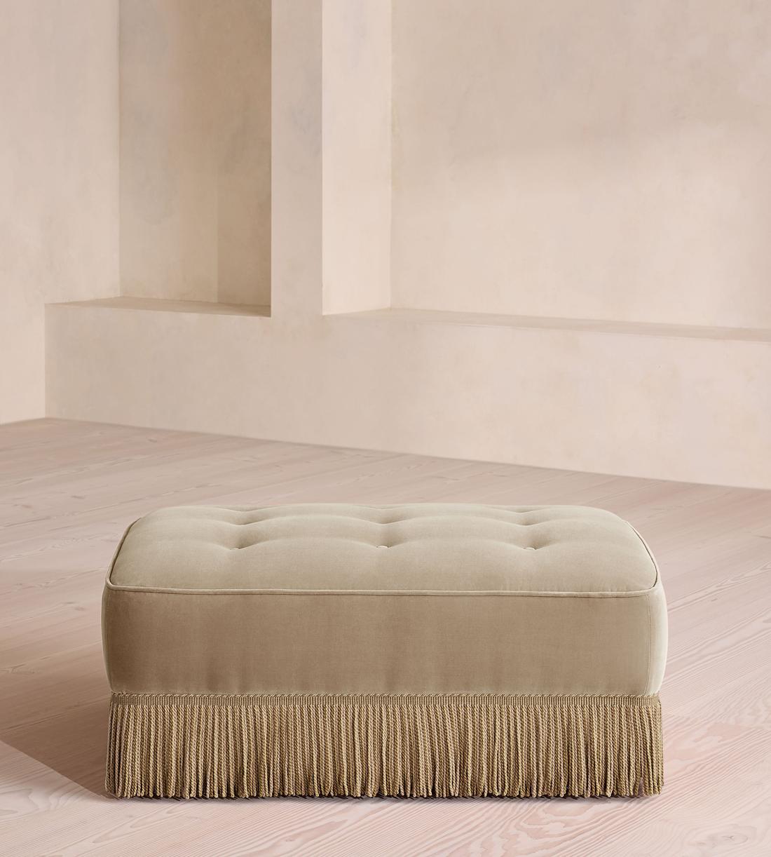 Elowen Ottoman - Velvet - Oyster - UK - Listing - Image 2