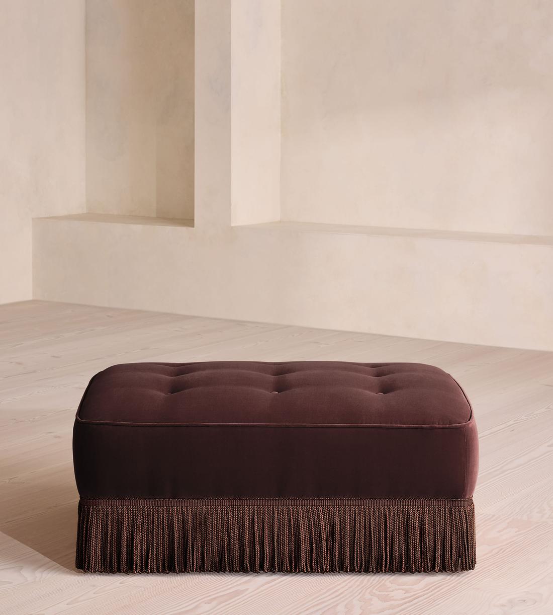 Elowen Ottoman - Velvet - Aubergine - UK - Listing - Image 2
