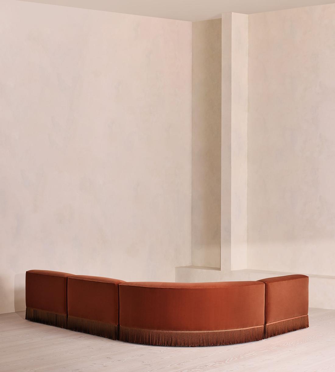 Elowen Modular Sofa - L-Shape Sofa - Velvet - Rust UK - Images - Image 3