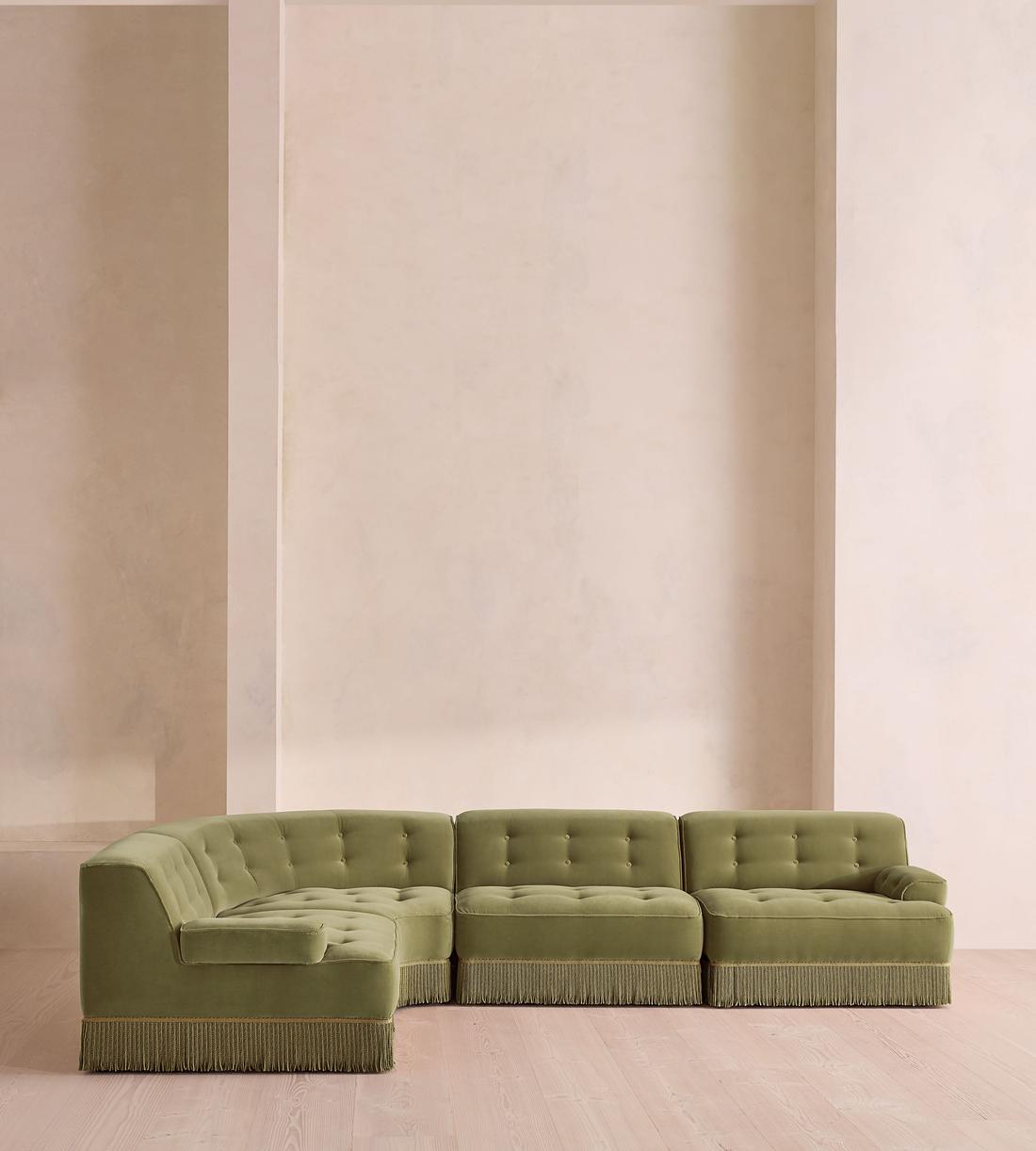 Elowen Modular Sofa - L-Shape Sofa - Velvet - Lichen UK - Listing - Image 2