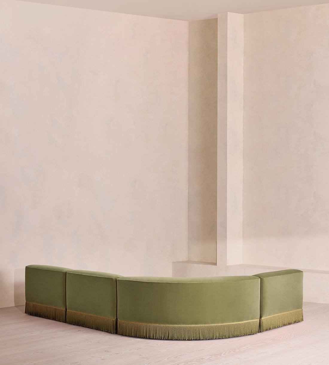 Elowen Modular Sofa - L-Shape Sofa - Velvet - Lichen UK - Images - Image 4